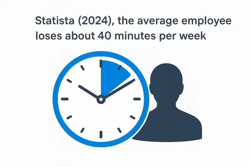 Statista (2024), the average employee loses about 40 minutes per week