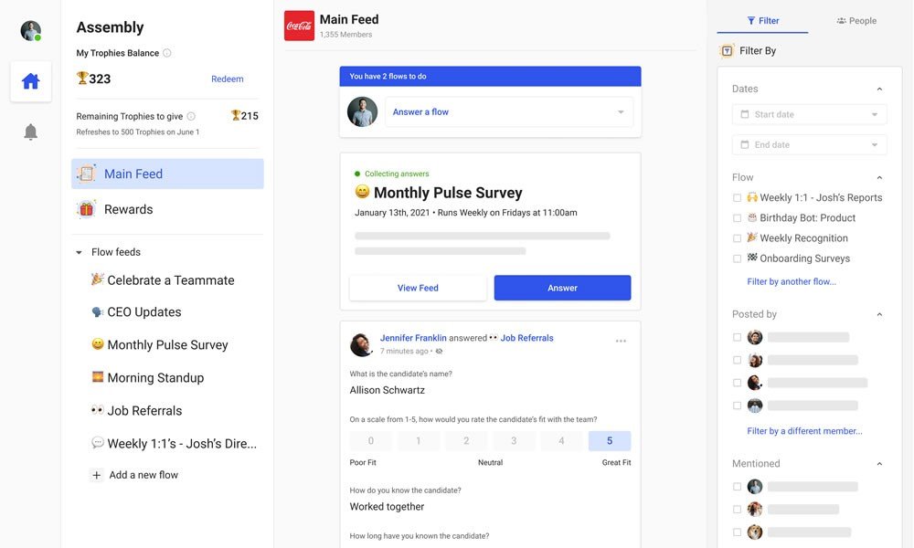 Assembly employee recognition