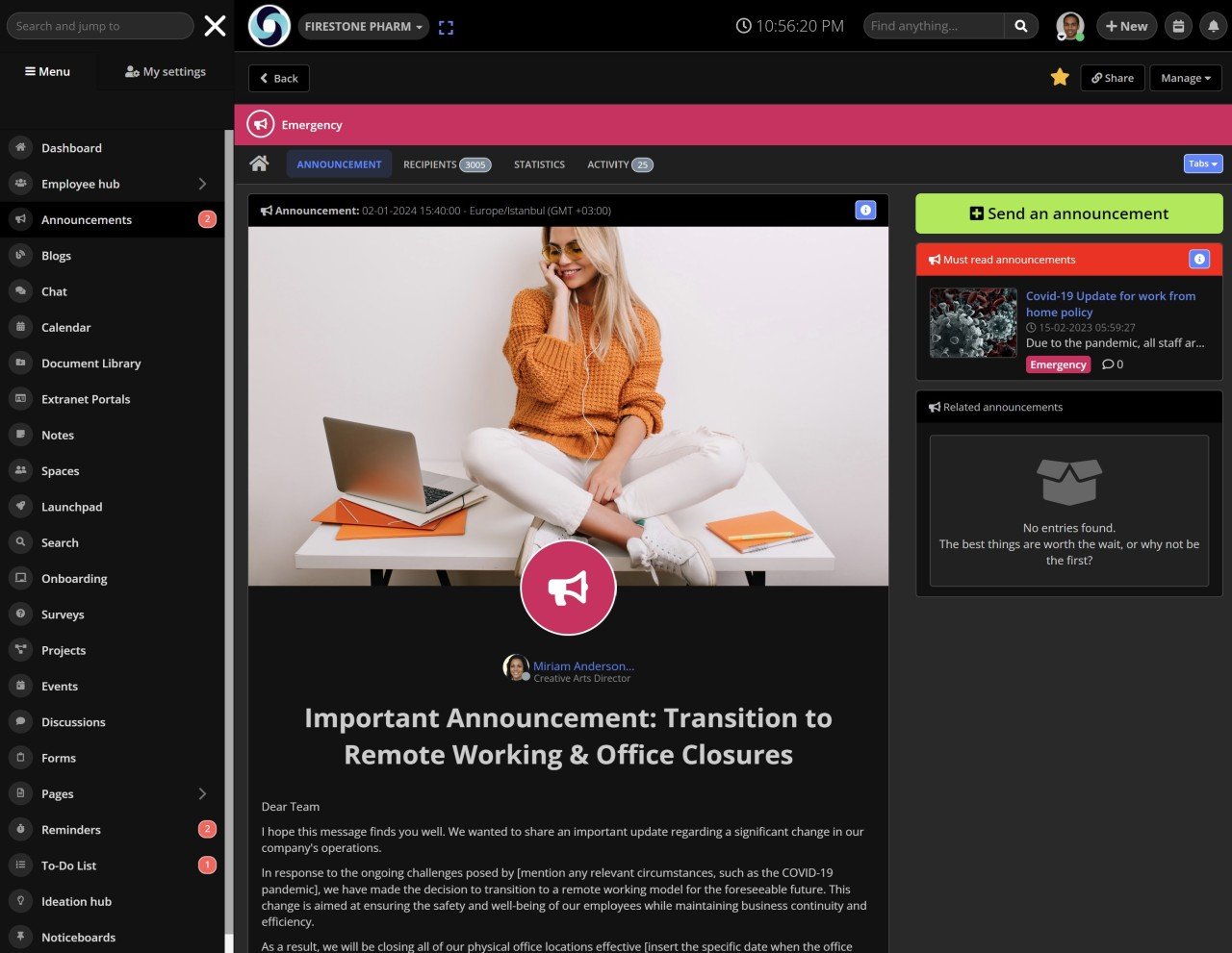 Internal newsletters